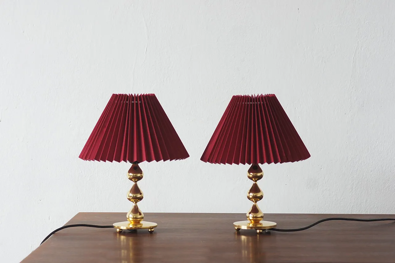 Pair of teardrop table lamps by Hugo Asmussen, 1970s 1