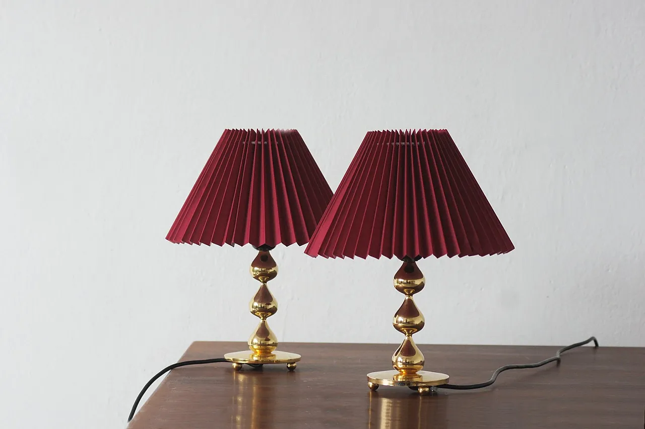 Pair of teardrop table lamps by Hugo Asmussen, 1970s 2