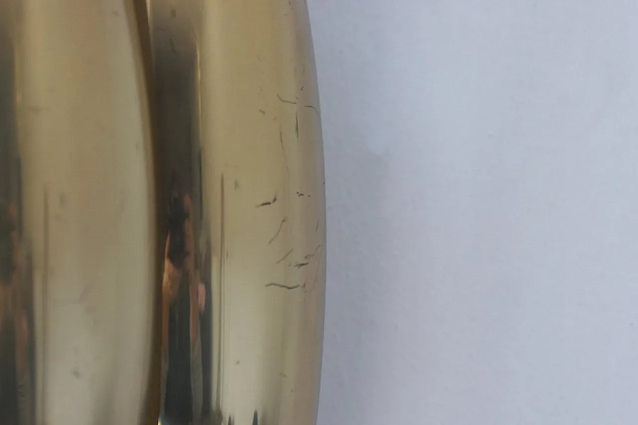 Brass Kastor wall lamp by Jo Hammerborg for Fog & Mørup, 1970s 3