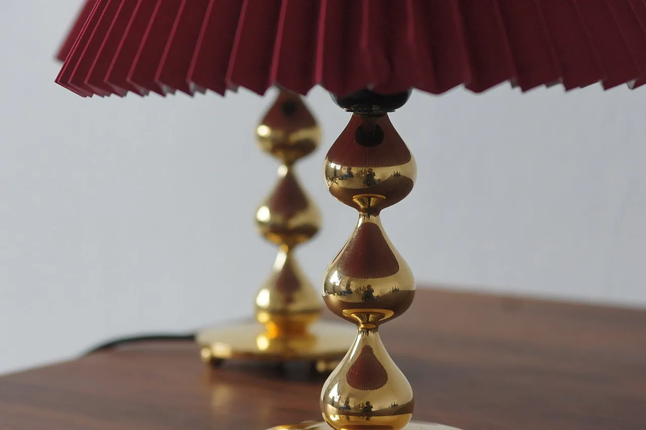 Pair of teardrop table lamps by Hugo Asmussen, 1970s 3