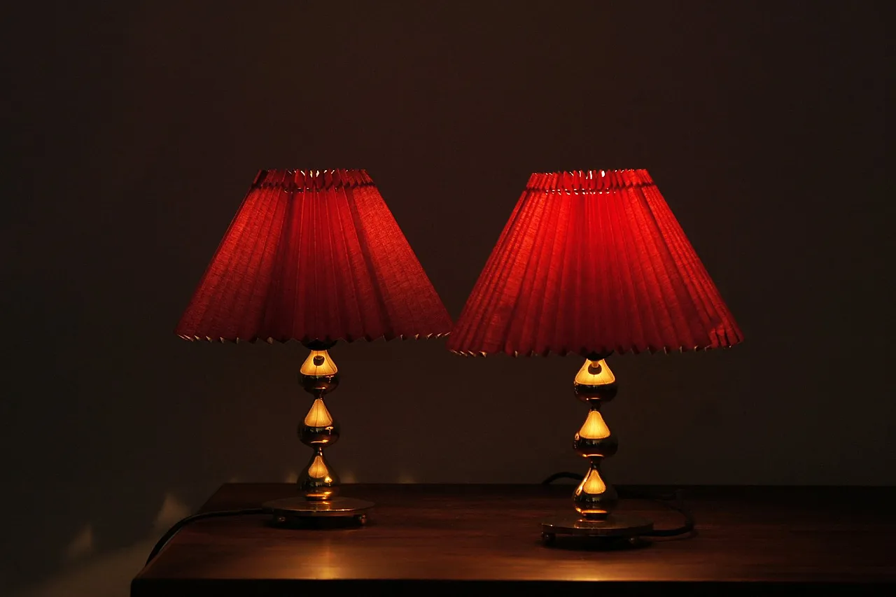 Pair of teardrop table lamps by Hugo Asmussen, 1970s 4