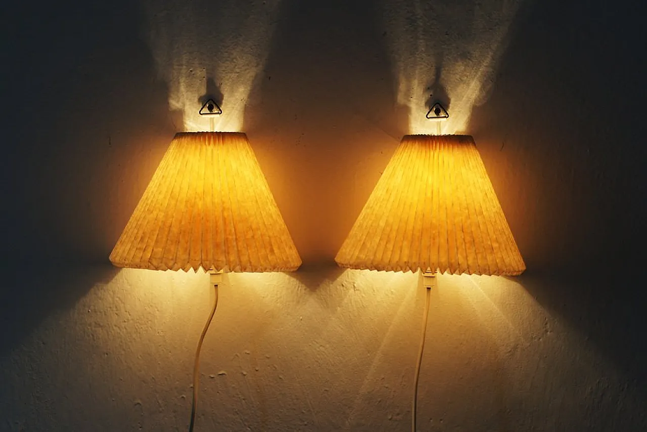 Pair of Model 203 wall lights by Henning Seidelin for Le Klint, 1960s 6
