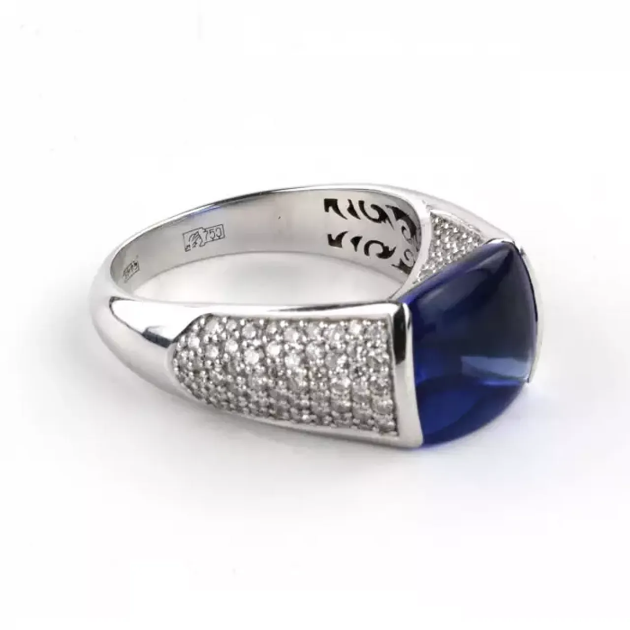 Lykov’s Jewellery ring crafted in 18K white gold, 20th century 5