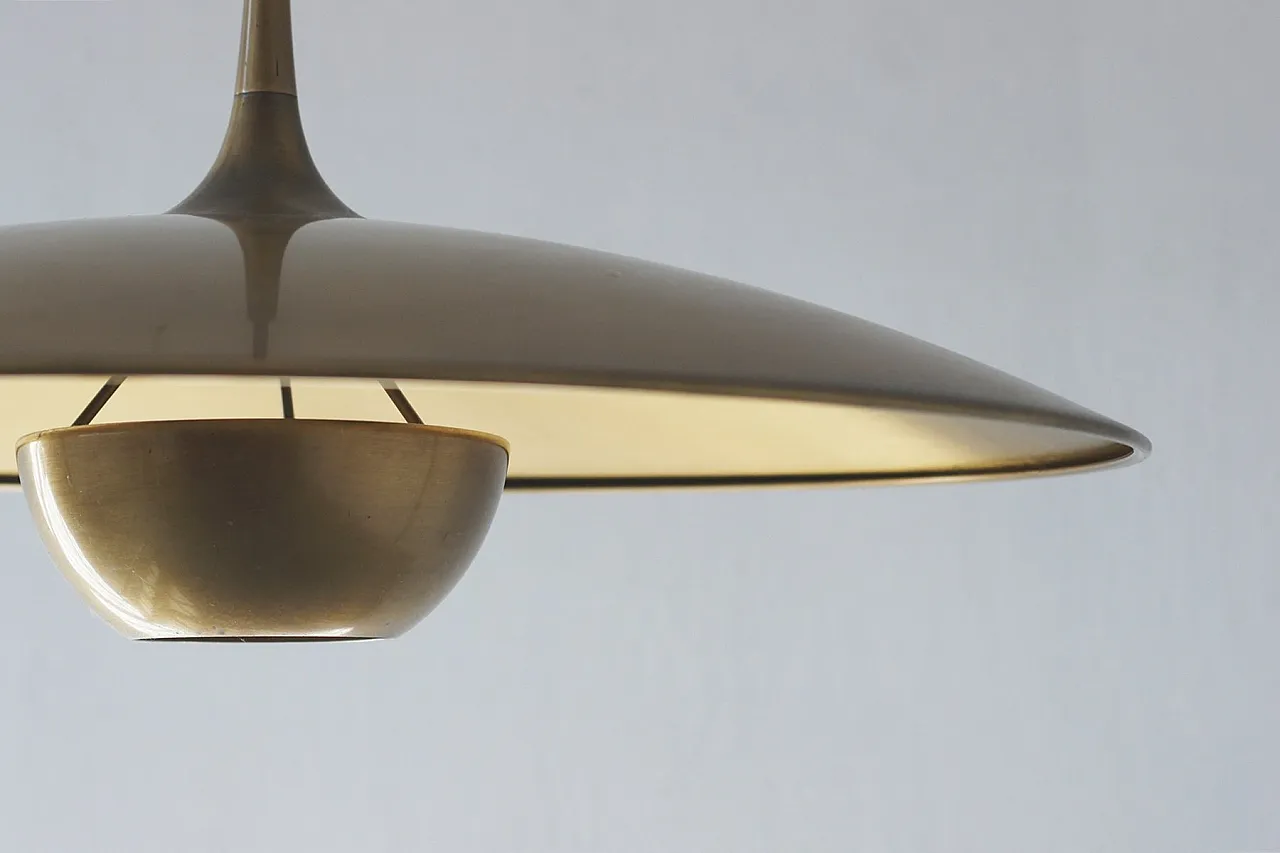 Lampada Onos 55 Counterbalance in ottone di Florian Schulz, anni '60 4