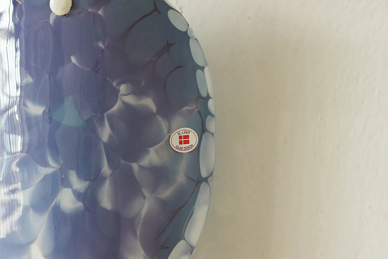 Pair of Scandinavian glass wall lamps from El Light, 1960s 3