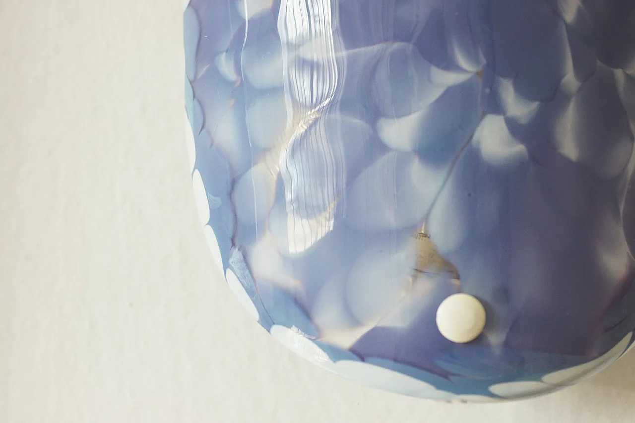 Pair of Scandinavian glass wall lamps from El Light, 1960s 4