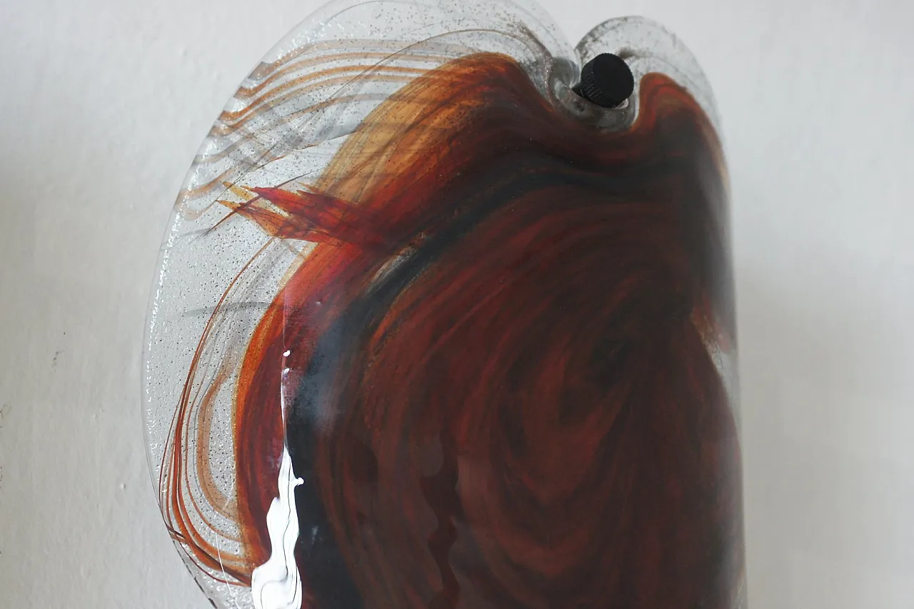 Pair of glass sconces by Per Lutken for Holmegaard, 1970s 4