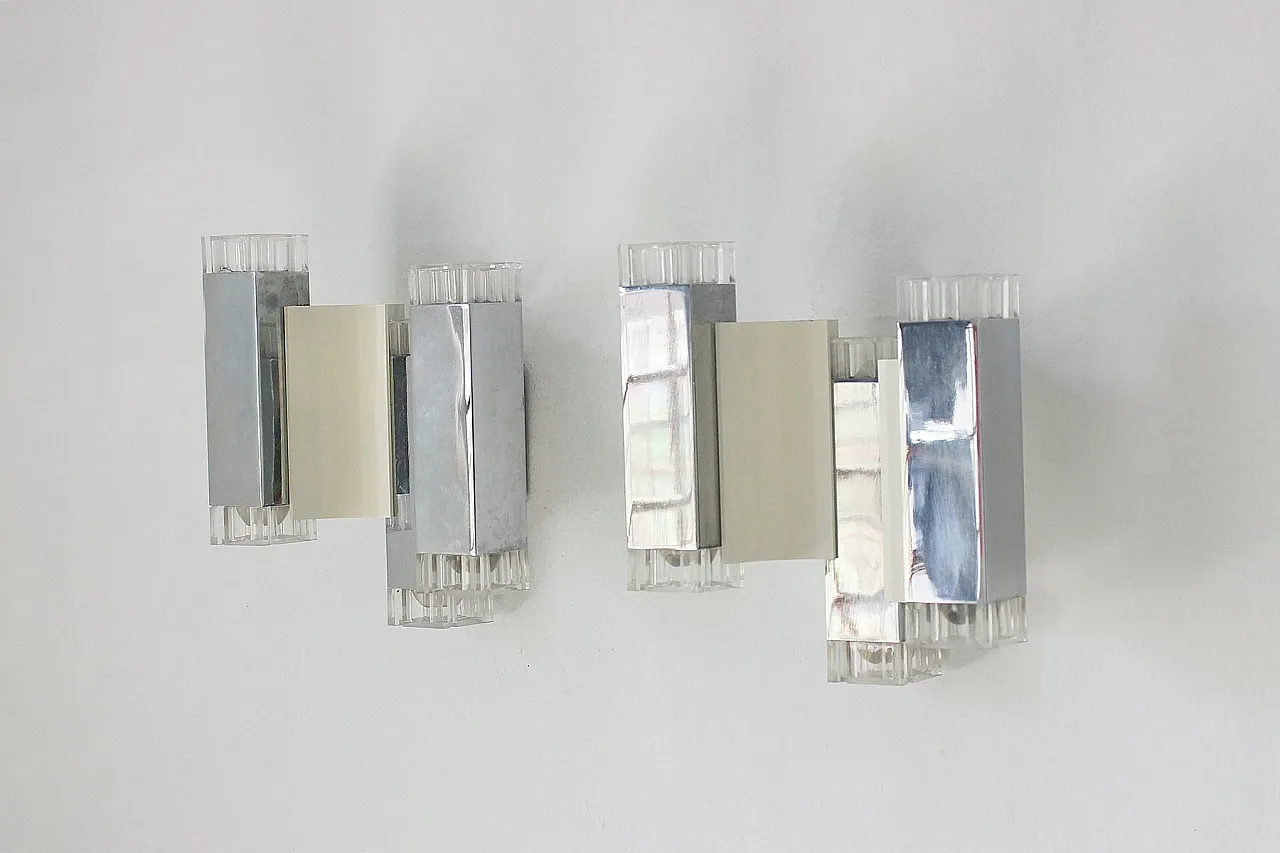 Pair of lamps by Gaetano Sciolari for Sciolari Illuminazione, 1970s 1