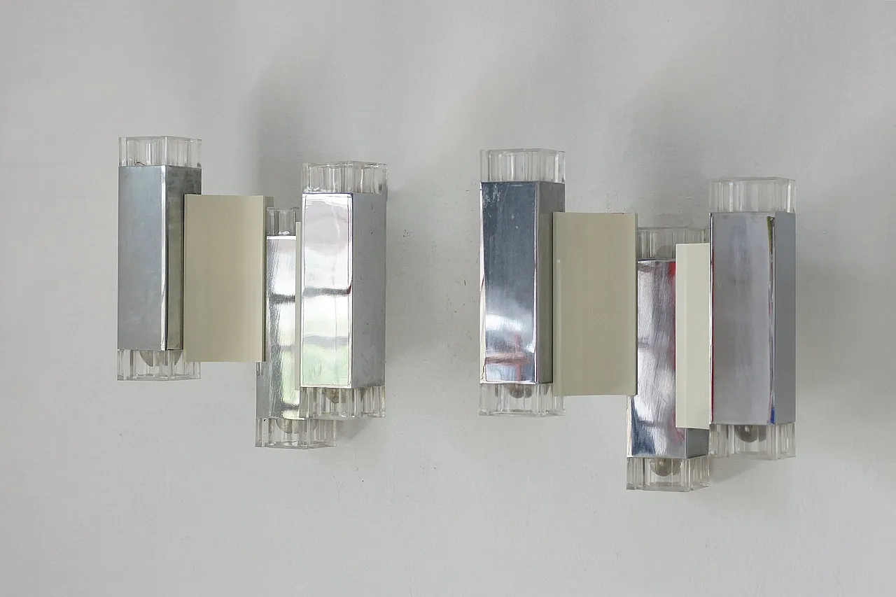 Pair of lamps by Gaetano Sciolari for Sciolari Illuminazione, 1970s 3