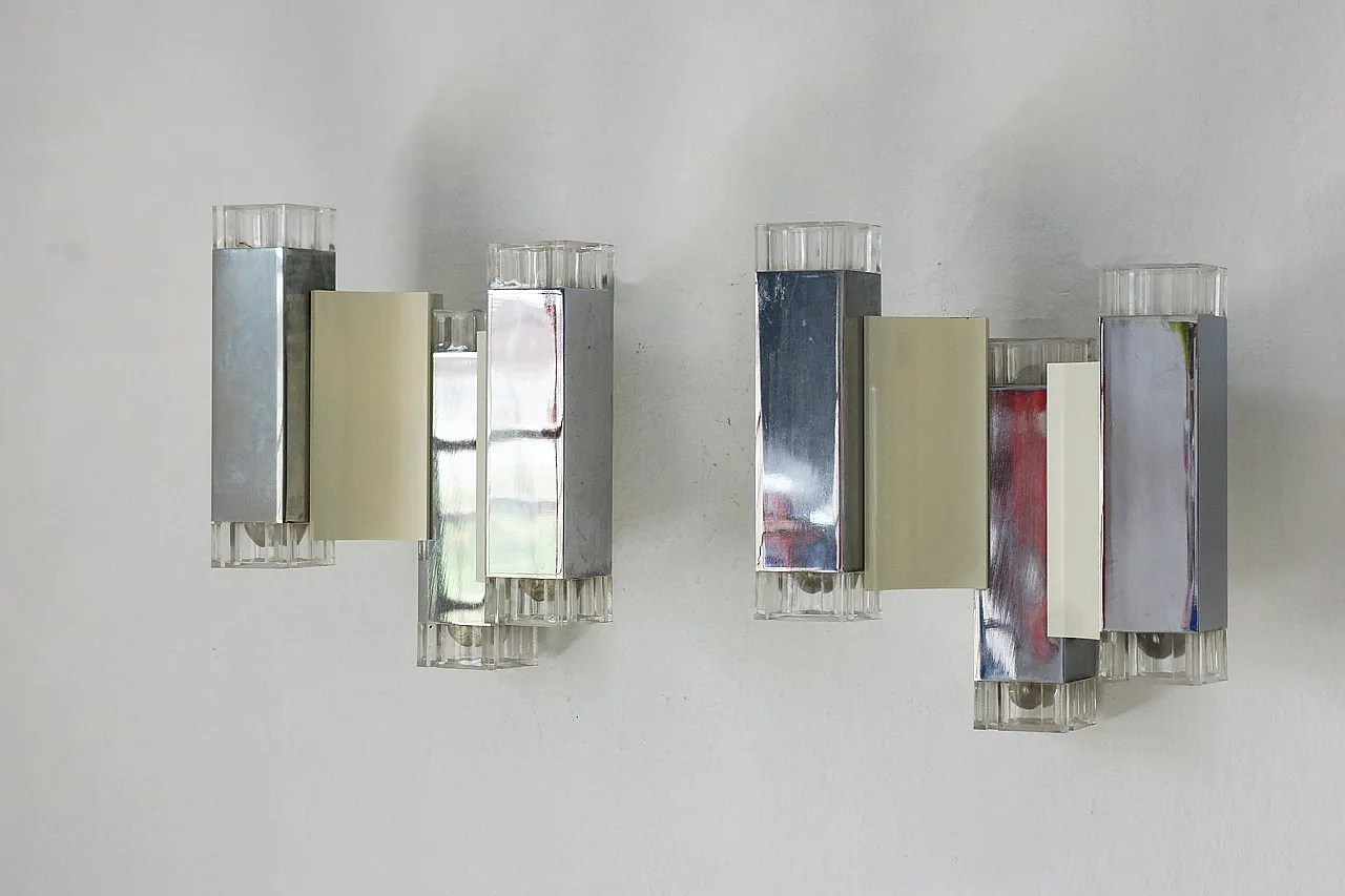 Pair of lamps by Gaetano Sciolari for Sciolari Illuminazione, 1970s 4