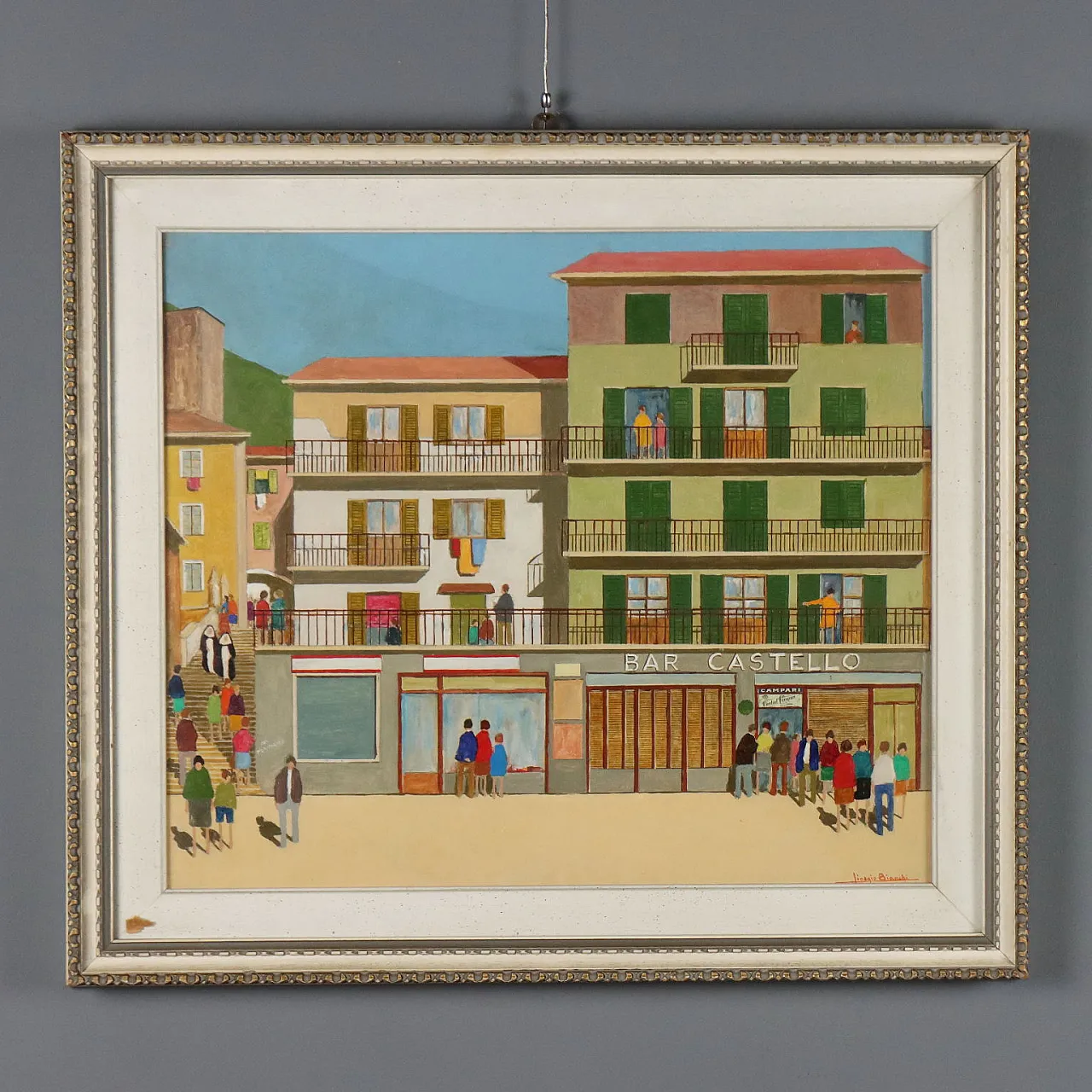 Painting by Giorgio Bianchi, oil on panel, 1970s 1