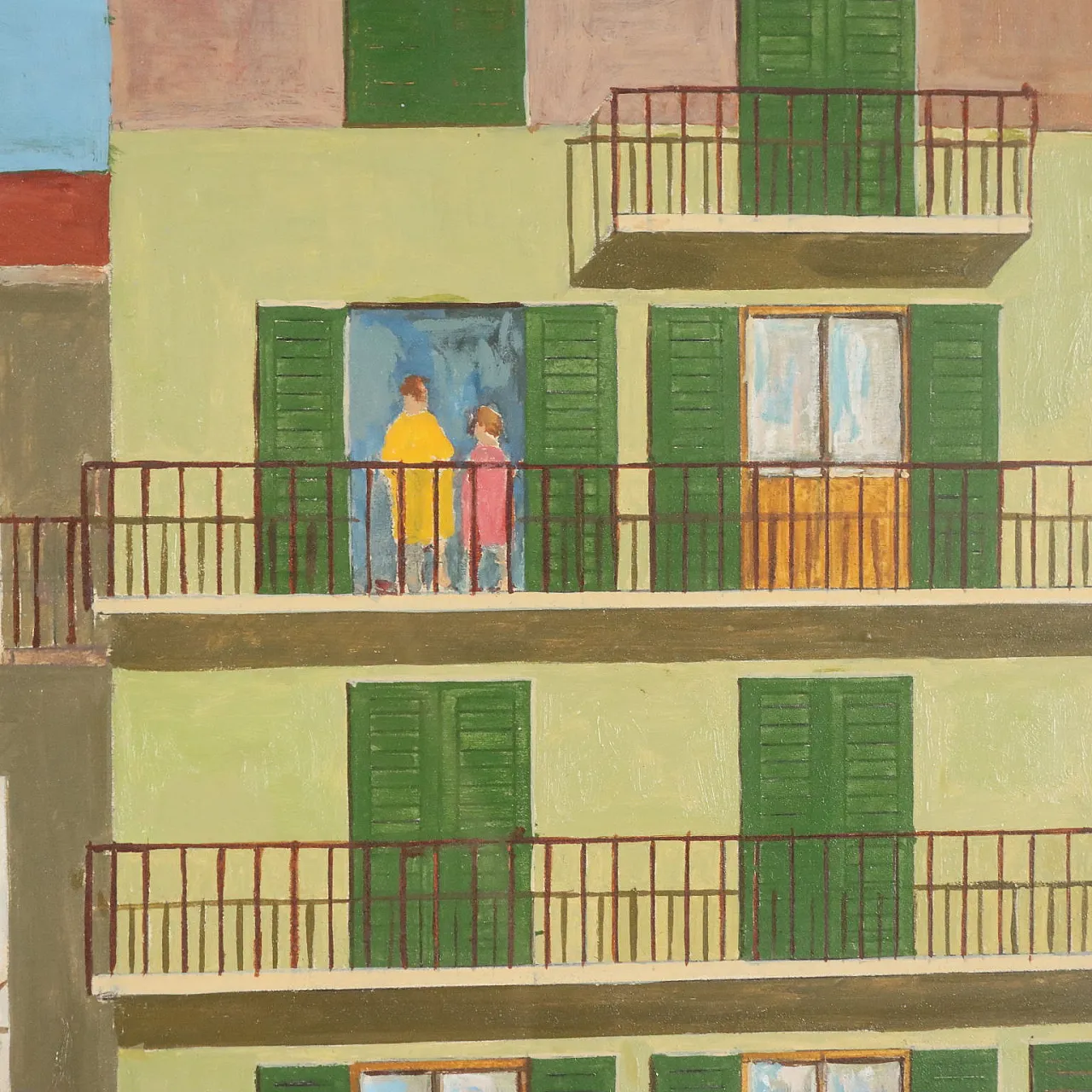 Painting by Giorgio Bianchi, oil on panel, 1970s 6