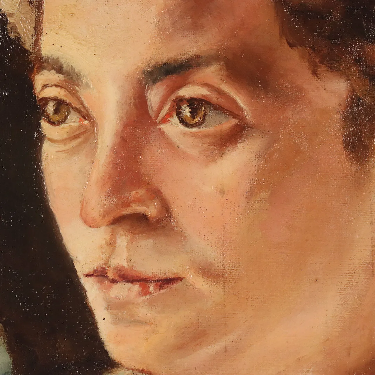 Female Portrait, oil on canvas, 19th century 5