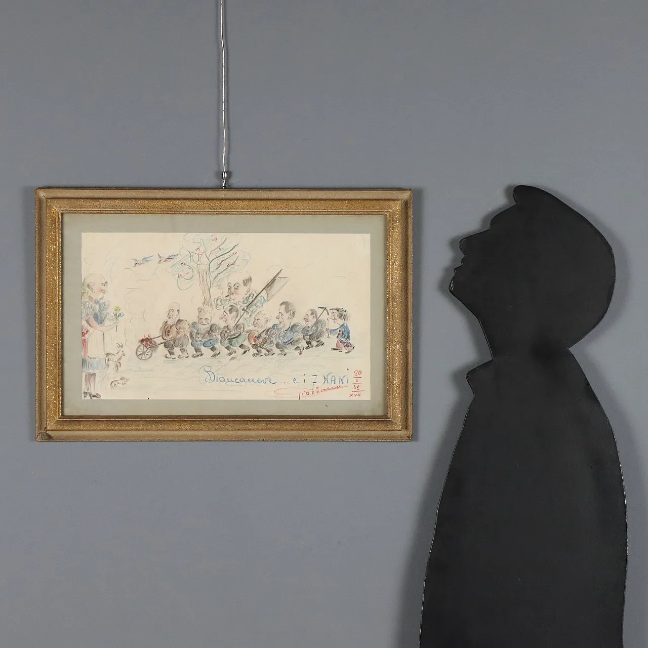 Drawing by Edoardo Giordano, pencil on paper, early 20th century 2