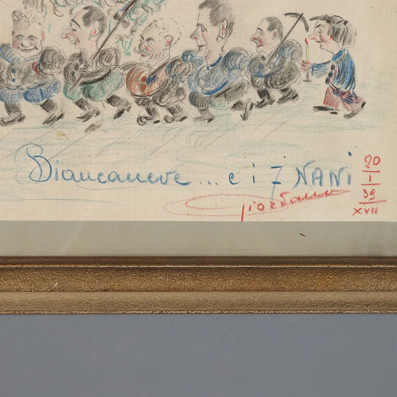 Drawing by Edoardo Giordano, pencil on paper, early 20th century 8