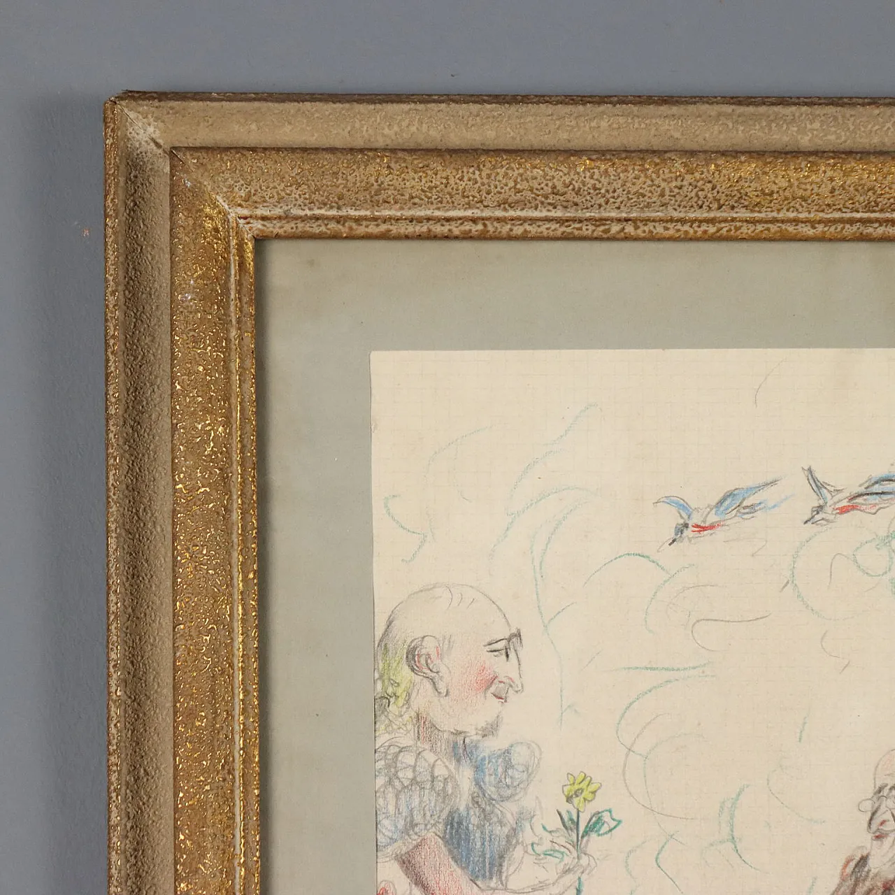 Drawing by Edoardo Giordano, pencil on paper, early 20th century 9