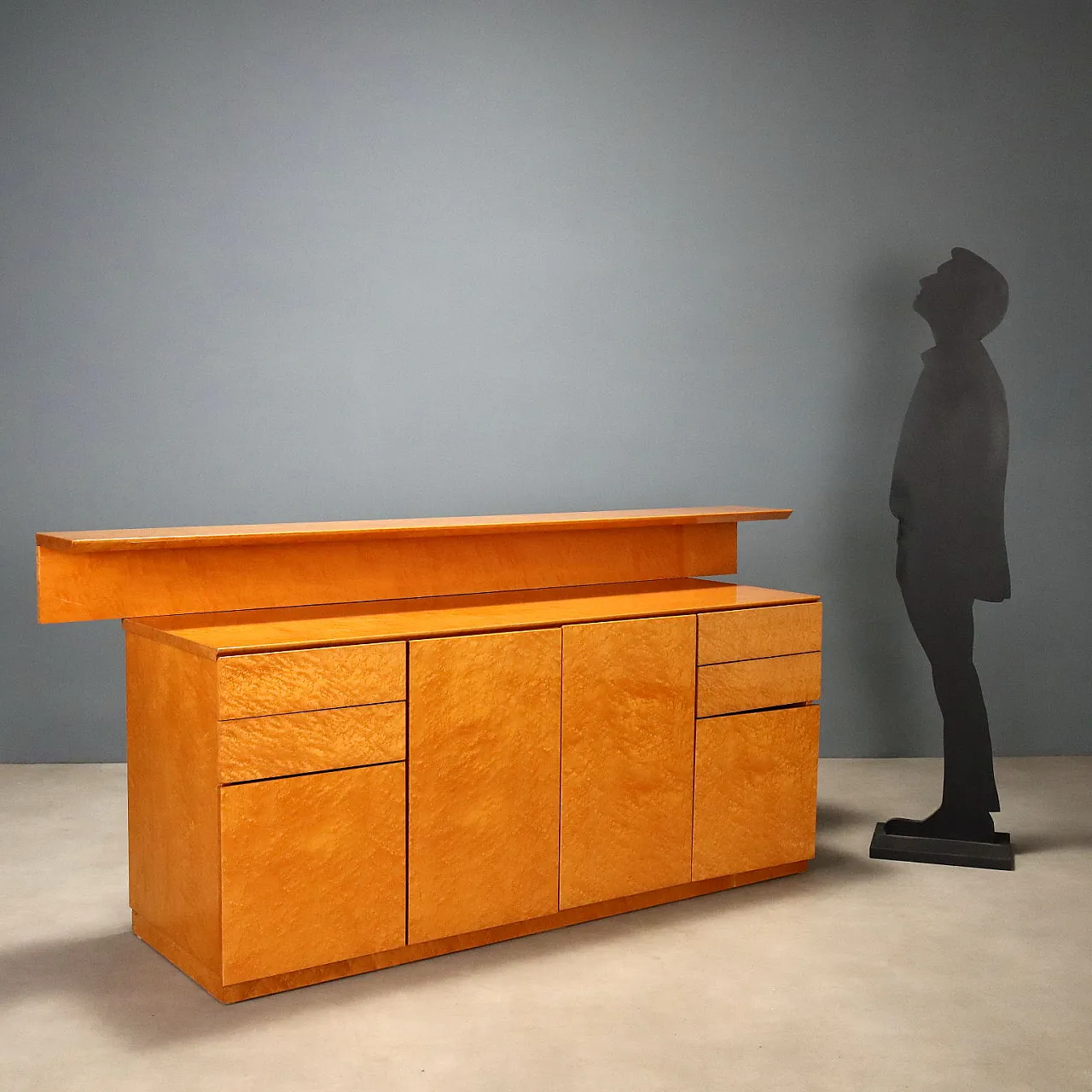 Burl buffet cabinet, 1980s 2