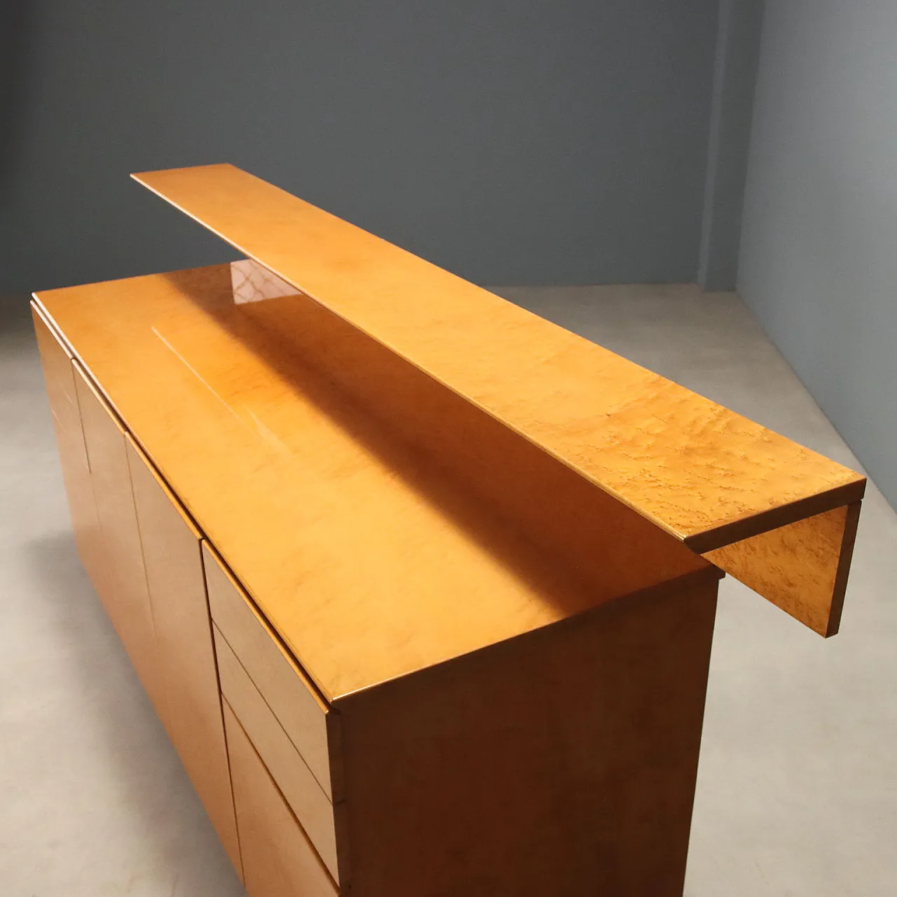 Burl buffet cabinet, 1980s 3