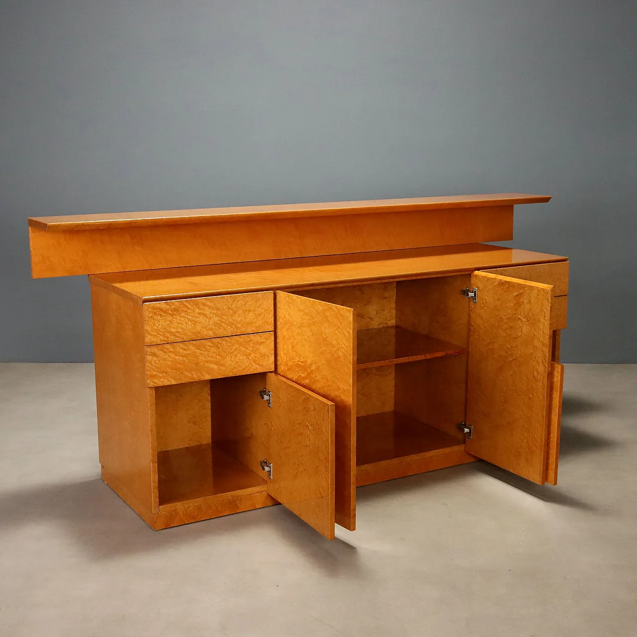 Burl buffet cabinet, 1980s 5