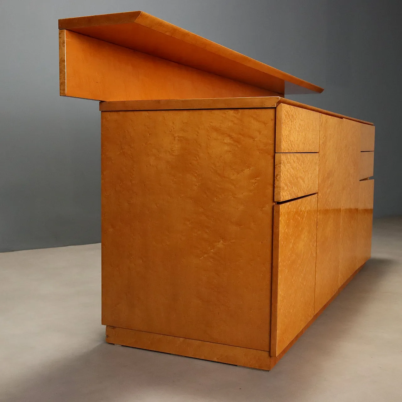 Burl buffet cabinet, 1980s 6