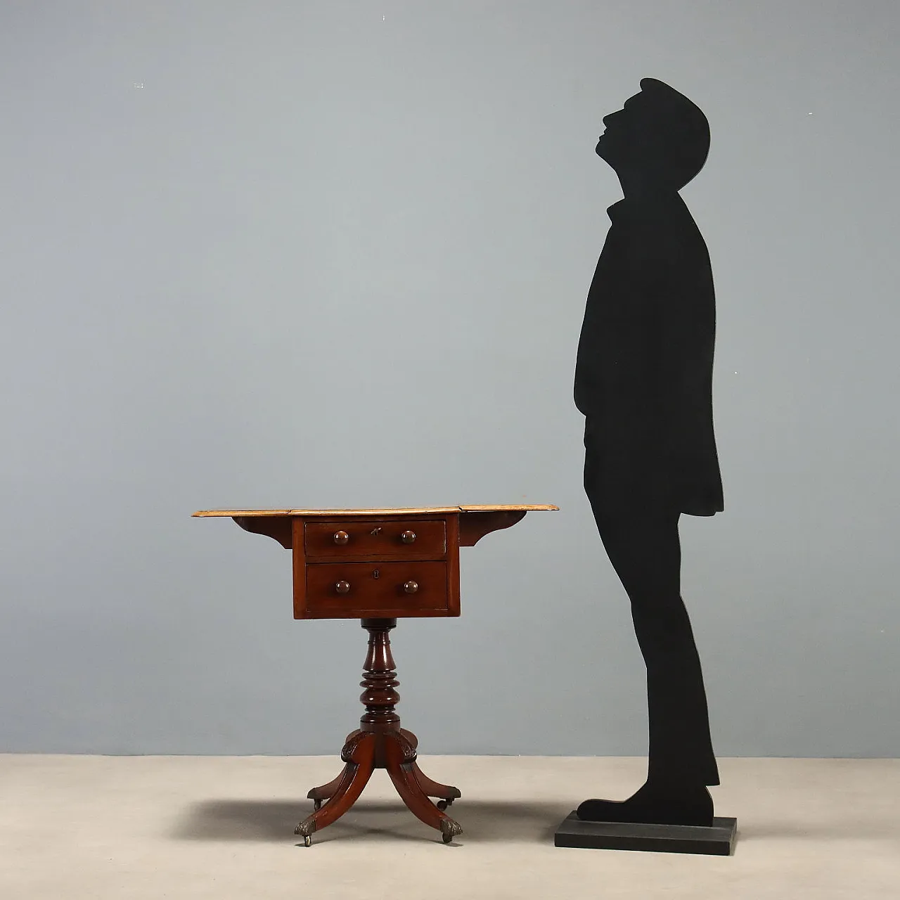 Mahogany center table with slats, 19th century 2