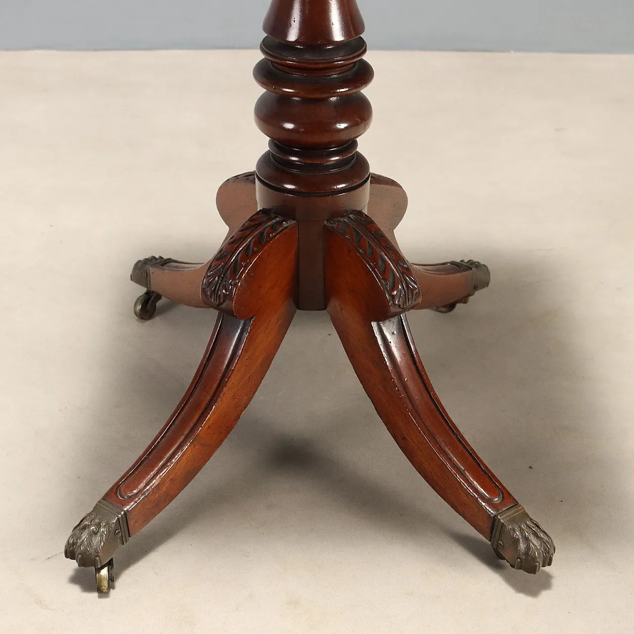 Mahogany center table with slats, 19th century 6