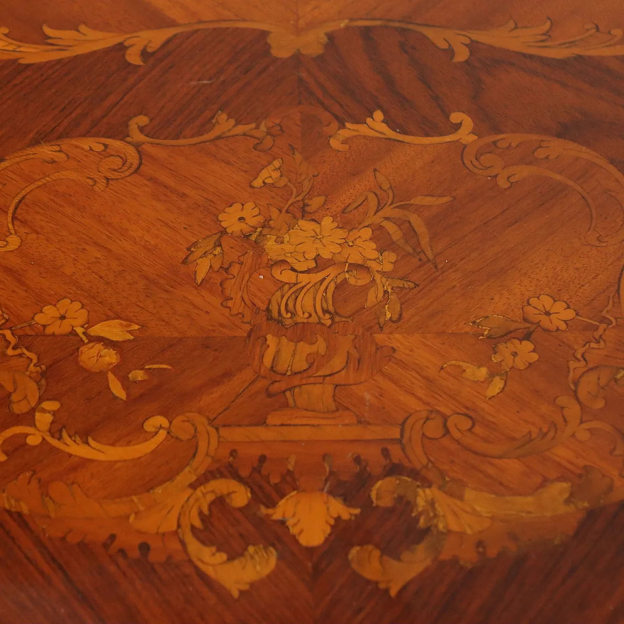 Inlaid center table, 20th century 8