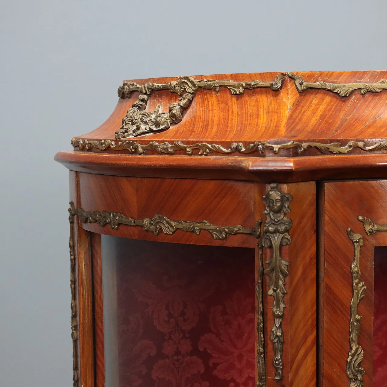 Vetrina in stile Barocchetto in Bois de Rose, '900 6