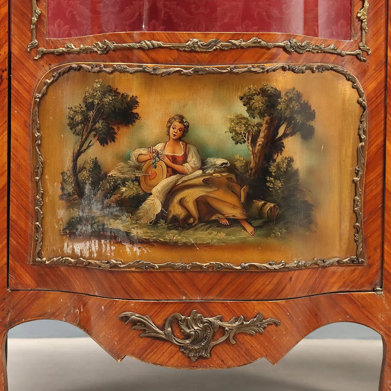 Vetrina in stile Barocchetto in Bois de Rose, '900 9
