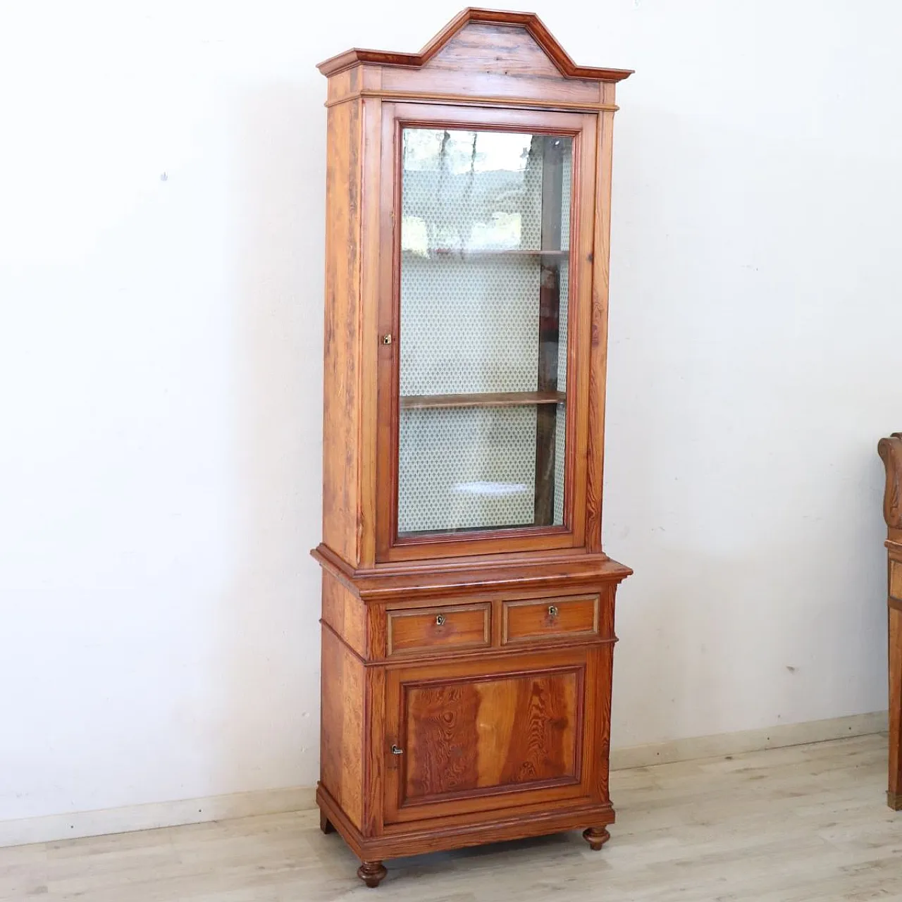 Antica vetrinetta in larice, '800 5