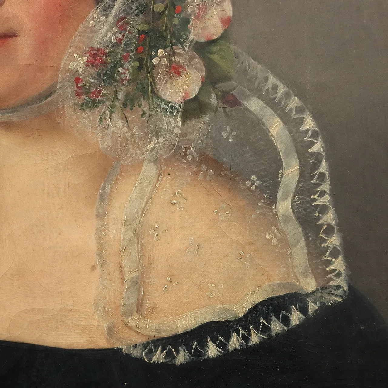 Portrait of a Young Woman, oil on canvas, 19th century 5
