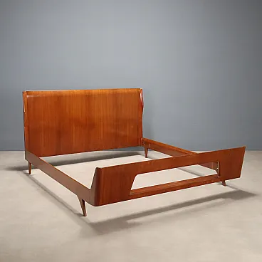 Bed in mahogany, Italian manufacture, 1960s