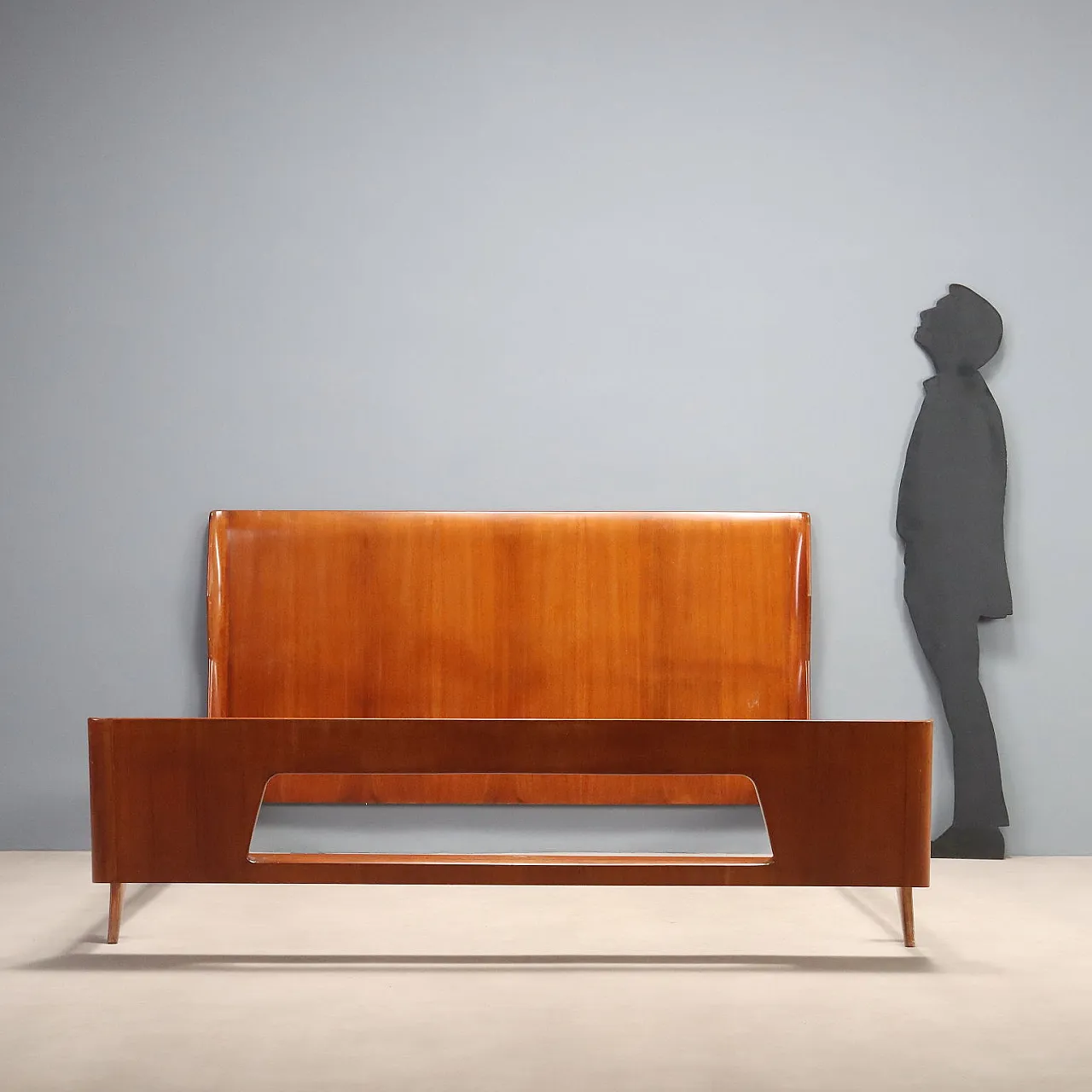 Bed in mahogany, Italian manufacture, 1960s 3