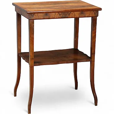 Walnut and mahogany center table, 20th century