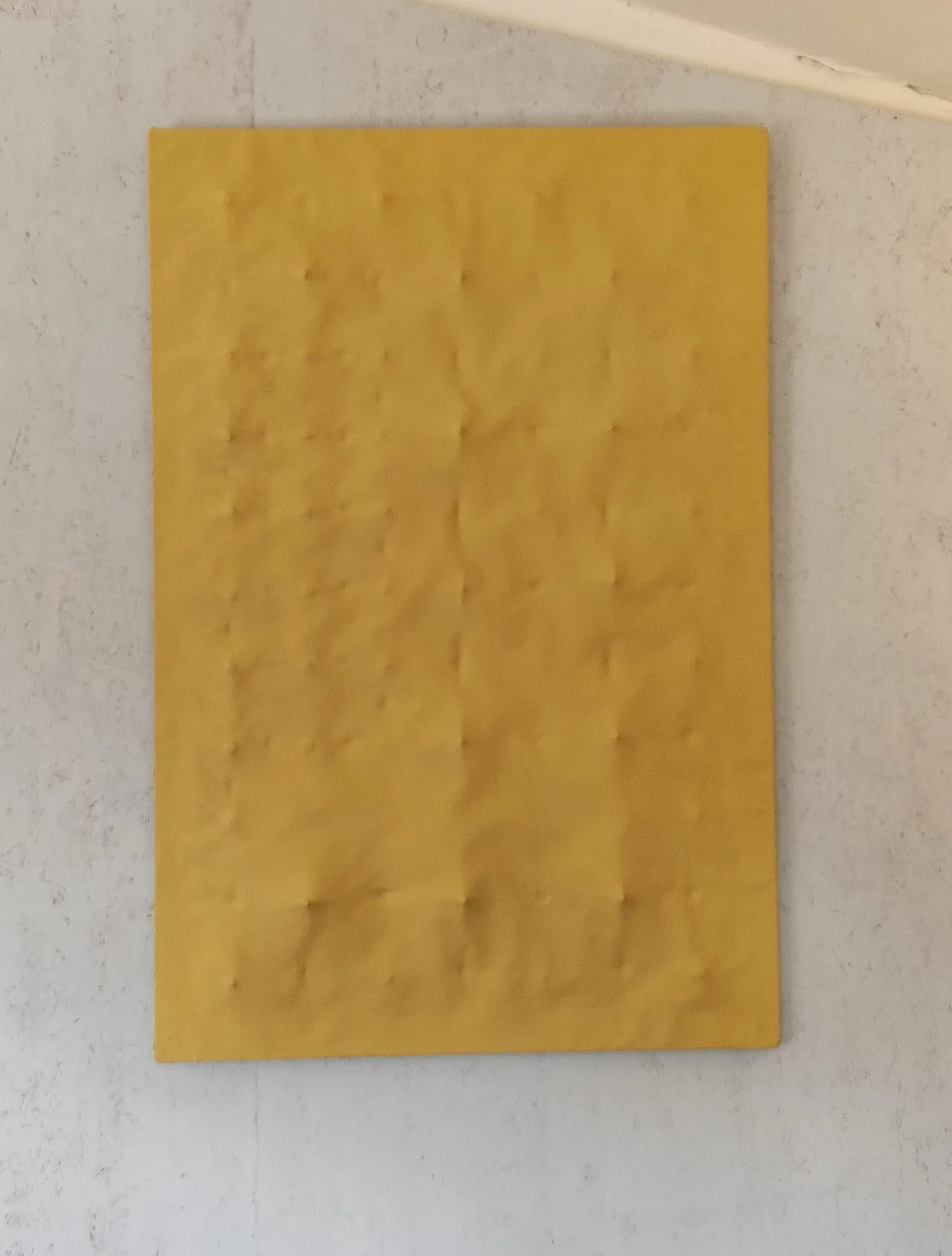 Yellow canvas panel with extruded surface, 1980s 1