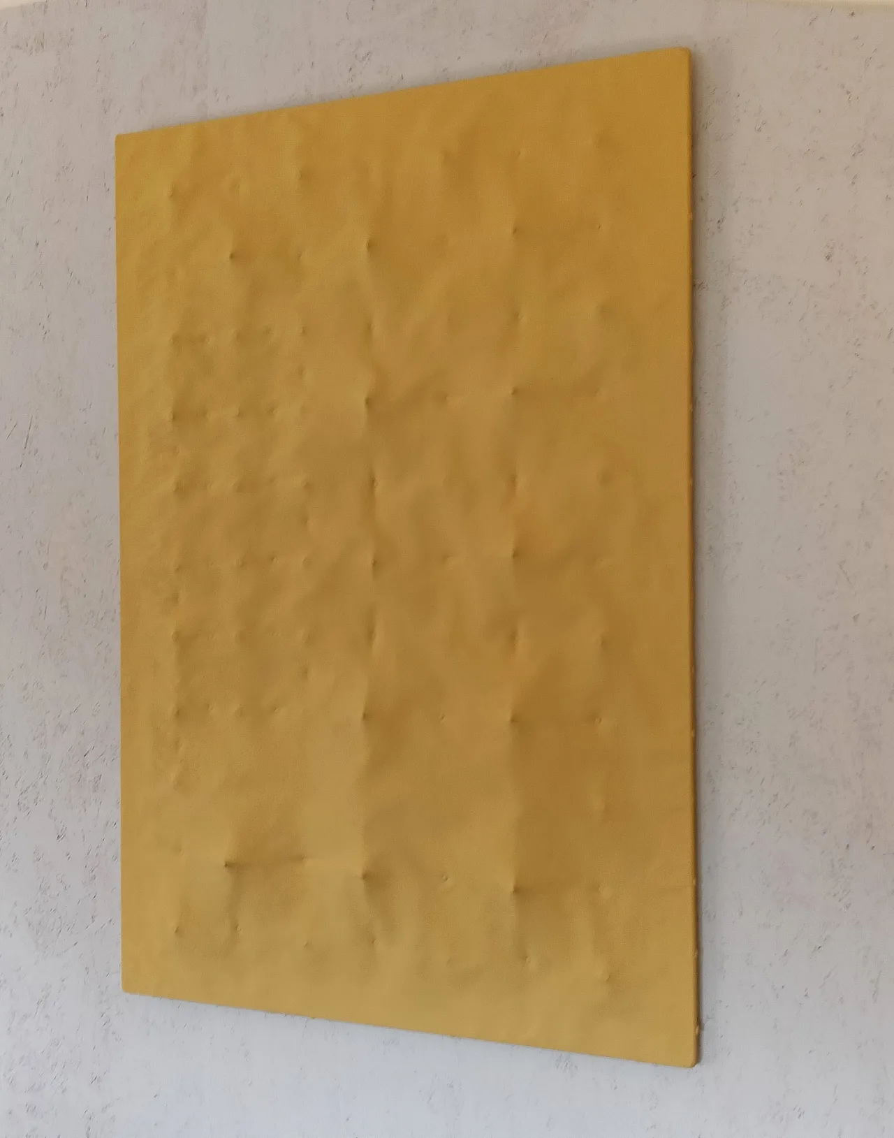 Yellow canvas panel with extruded surface, 1980s 2