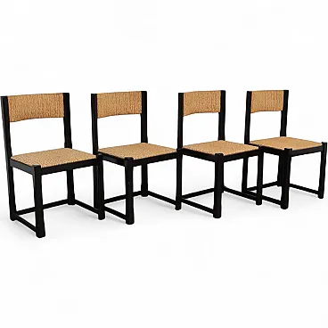 Dining Set 4 Chairs 70s Design Vintage Modern Antiques