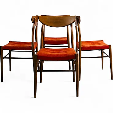 Dining Set of 4 Chairs Scandinavian Design 1960s Modern Design