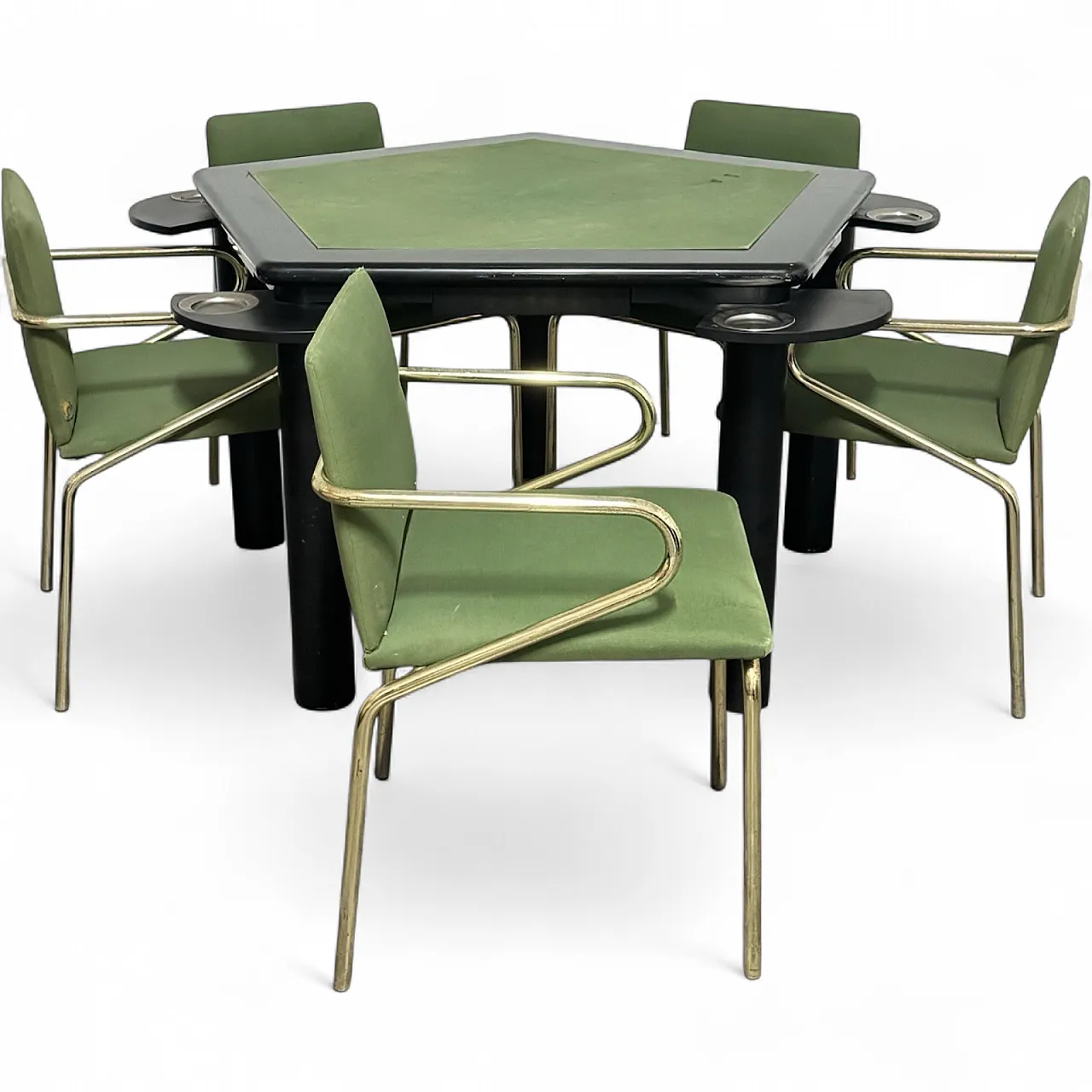 Game Table Set with 5 Chairs, Modern Design from the 1970s 15
