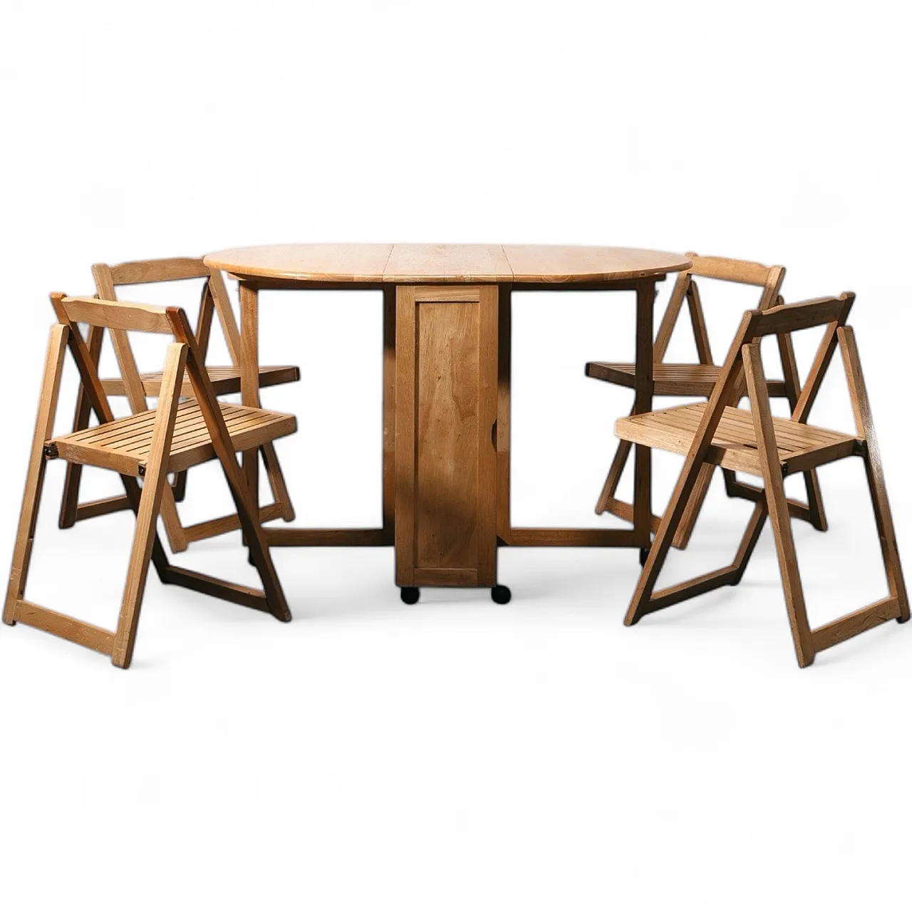 Folding Table and chair set space saver, 1980s 23