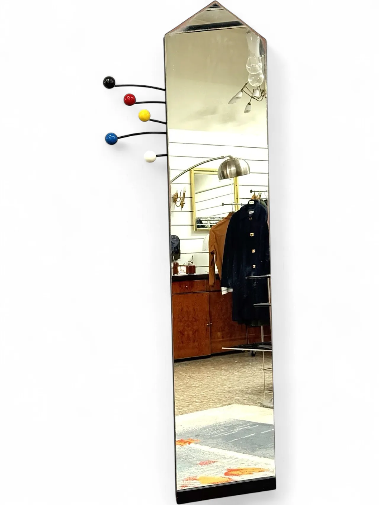 Specchio Appendiabiti da Parete Memphis Style 1980’s Modernariato 6