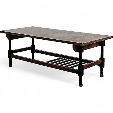 1960s wooden coffee table, modern design