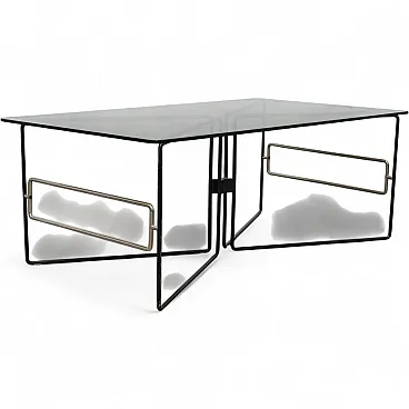 Low Coffee Table Geometric Design 70s Vintage Modern