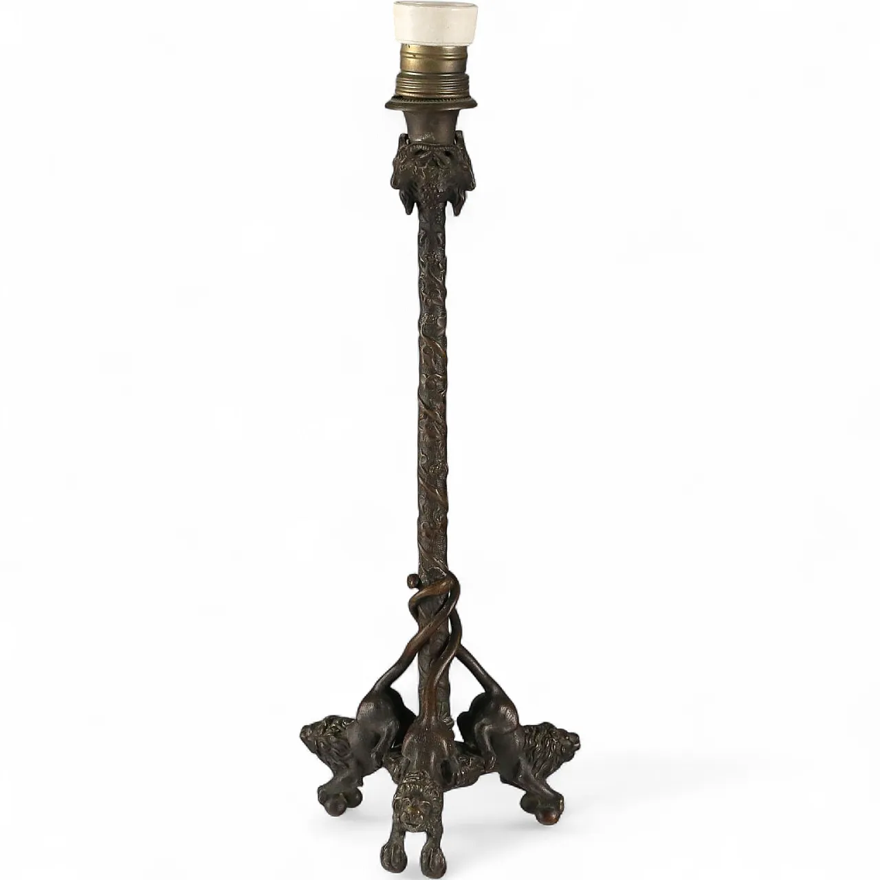 Christophe Fratin style bronze lamp, 19th century 10
