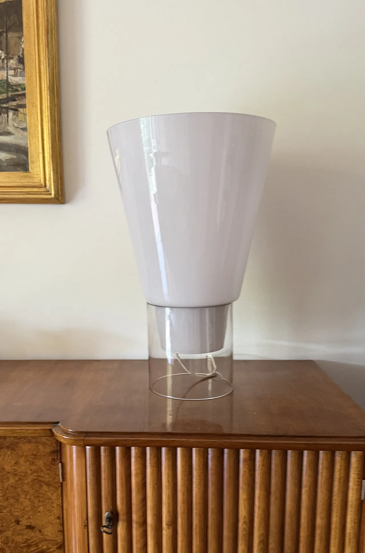Monumental glass floor/table lamp, Selenova Italia, 1970 5