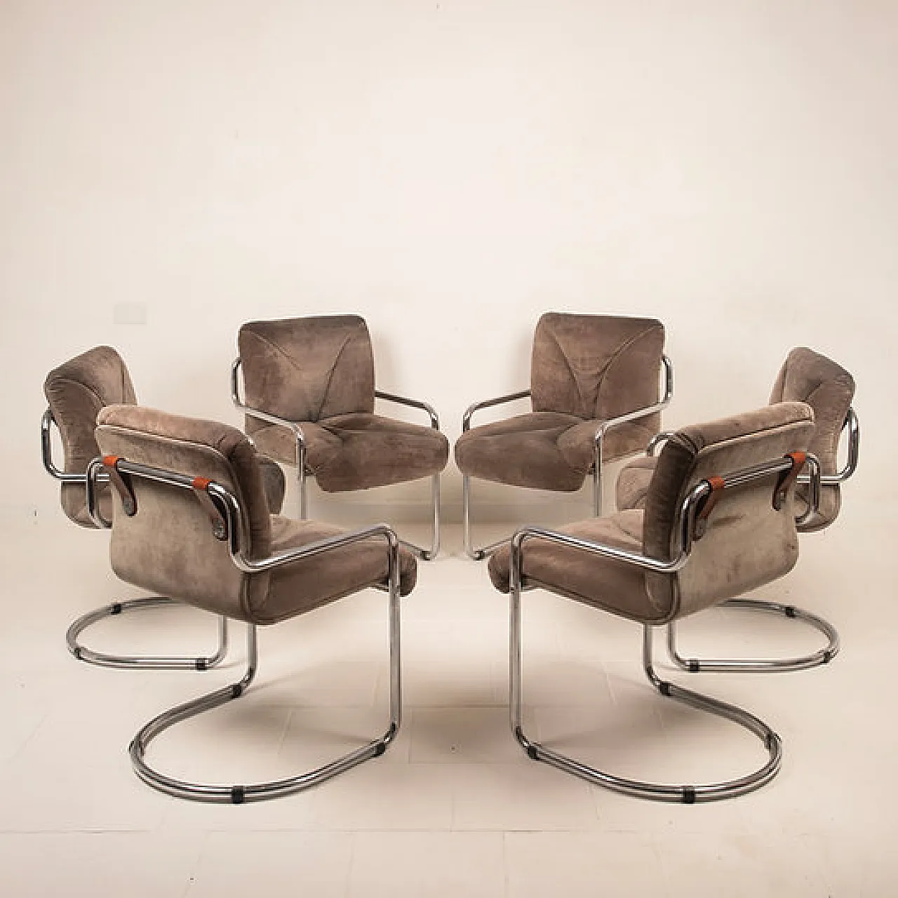 6 Astro armchairs by Guido Faleschini for i4 Mariani, 1970s 1