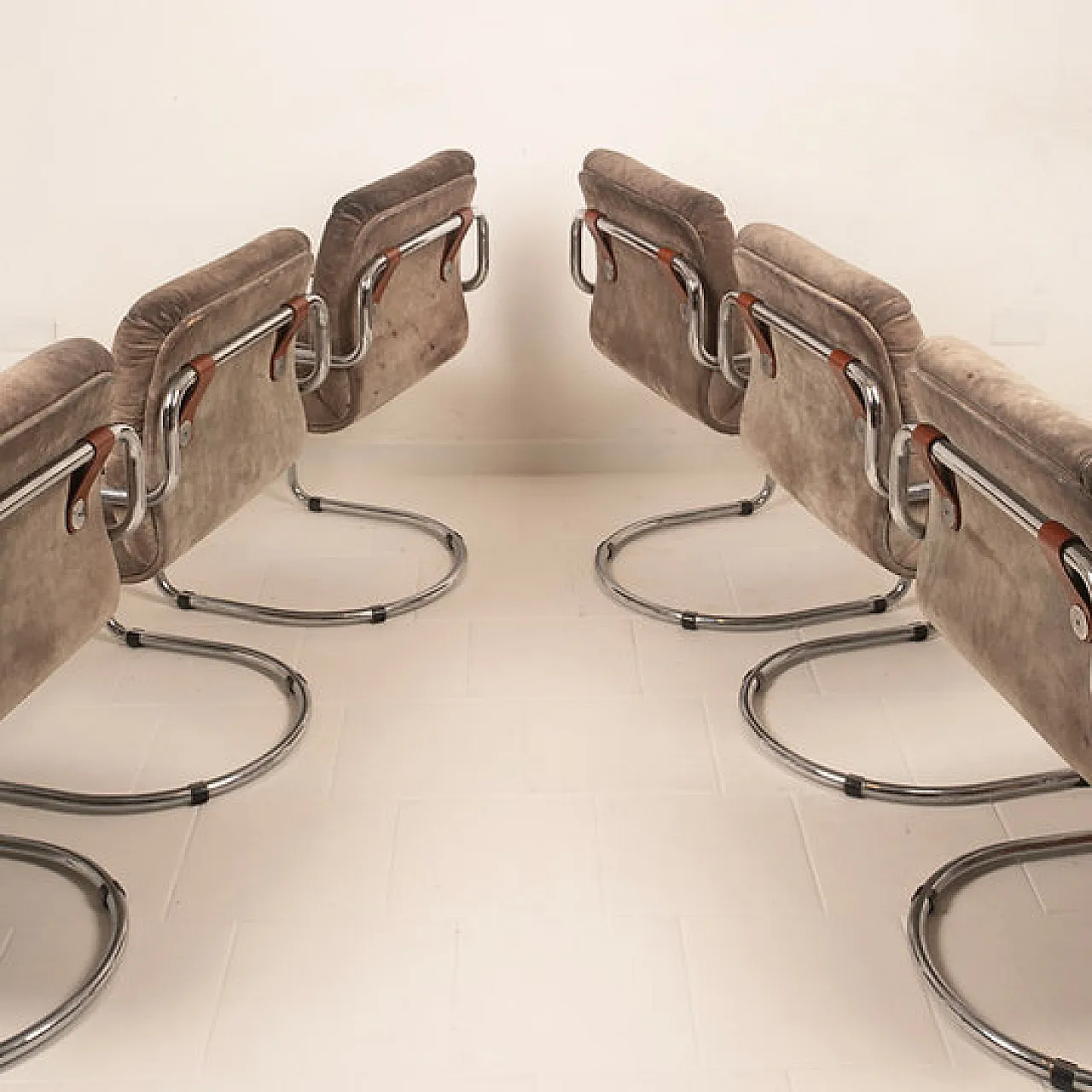 6 Astro armchairs by Guido Faleschini for i4 Mariani, 1970s 2