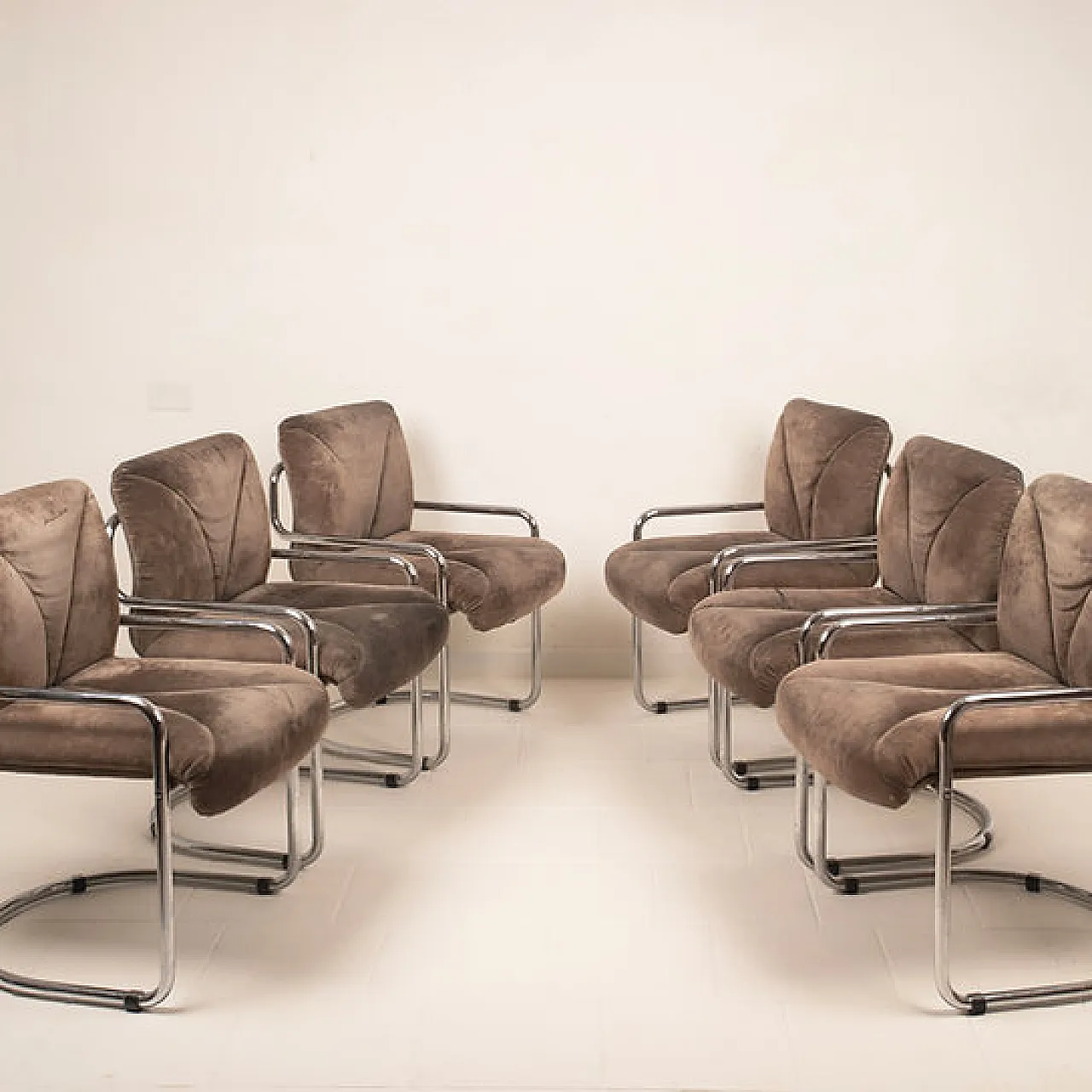 6 Astro armchairs by Guido Faleschini for i4 Mariani, 1970s 3
