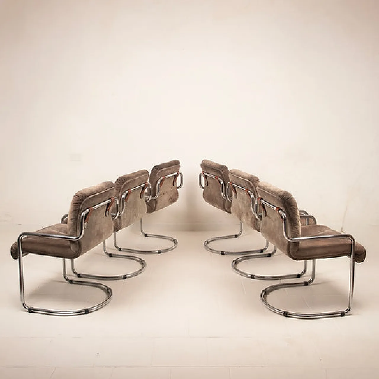 6 Astro armchairs by Guido Faleschini for i4 Mariani, 1970s 4