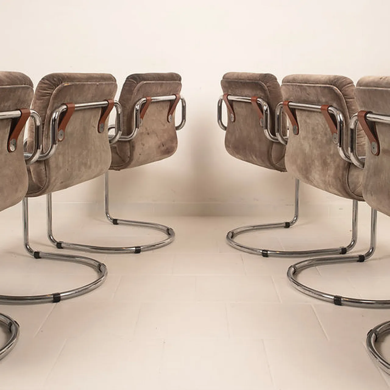 6 Astro armchairs by Guido Faleschini for i4 Mariani, 1970s 7